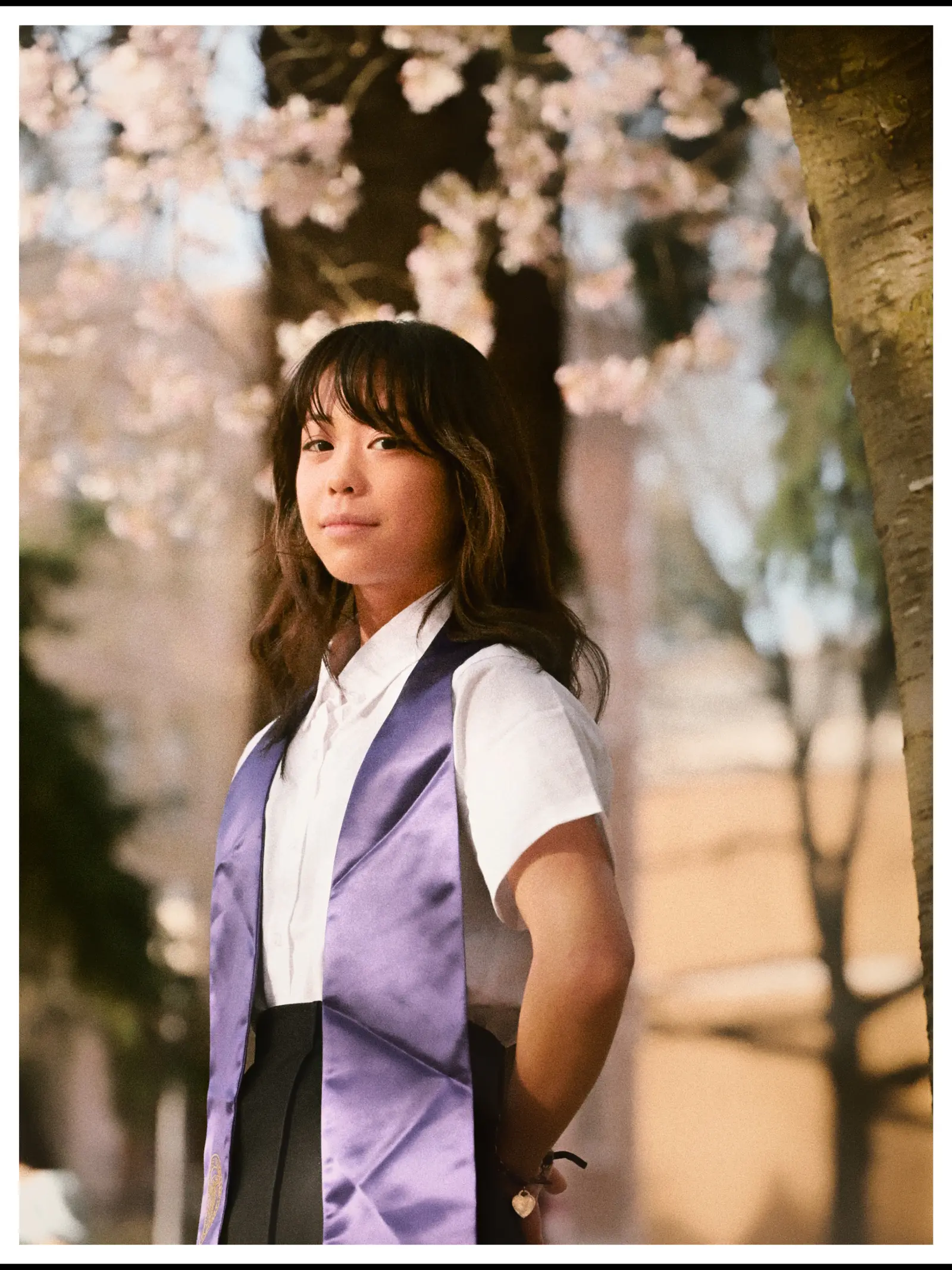 UW senior portrait spinning at the Quad in Seattle